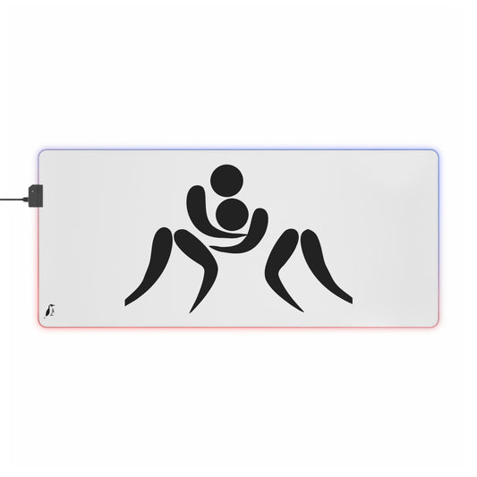 LED Gaming Mouse Pad: Wrestling White