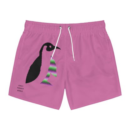 Swim Trunks: Crazy Penguin World Logo Lite Pink