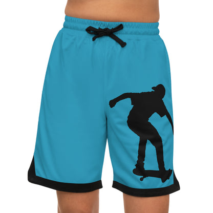 Basketball Rib Shorts: Skateboarding Turquoise