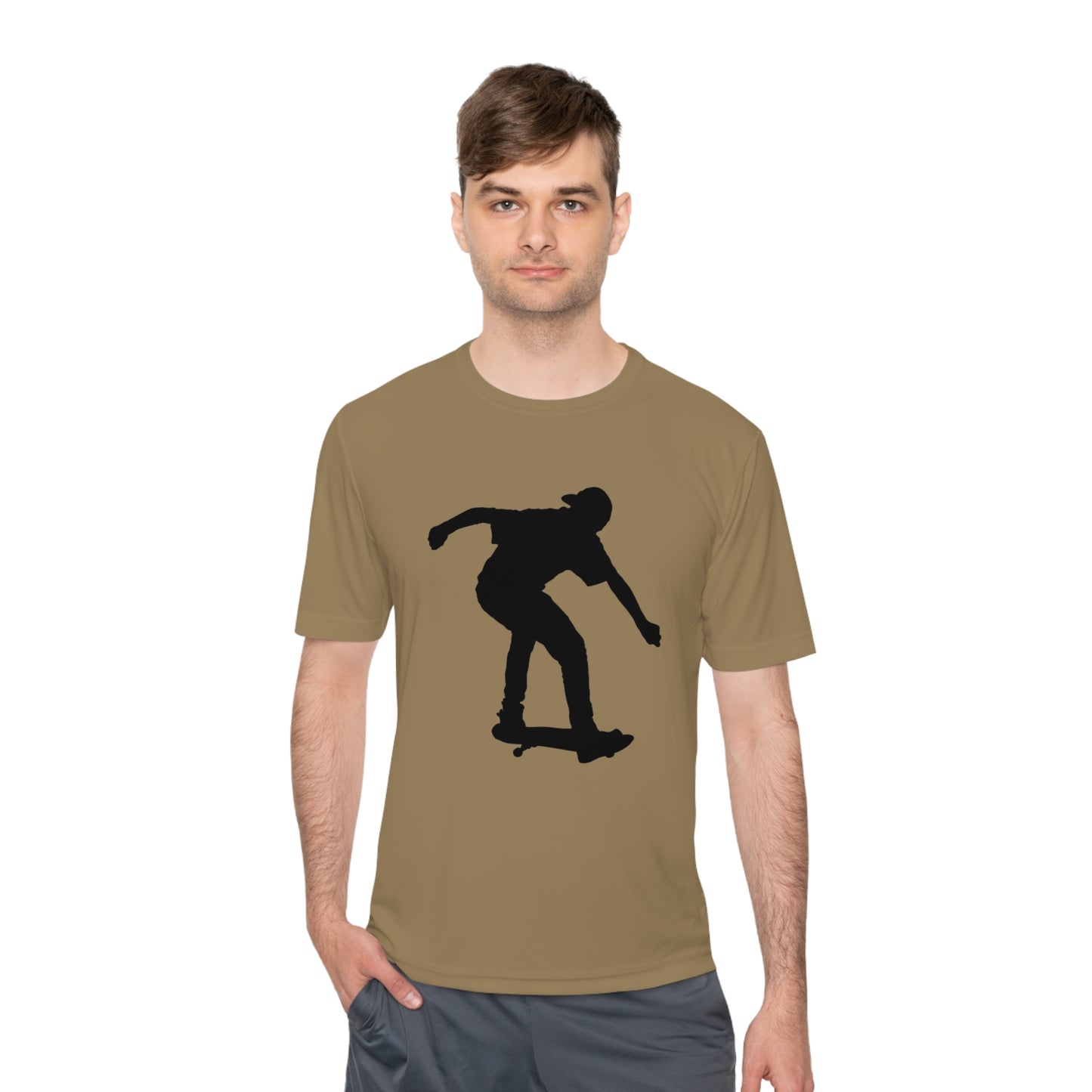 Moisture Wicking Tee: Skateboarding #1