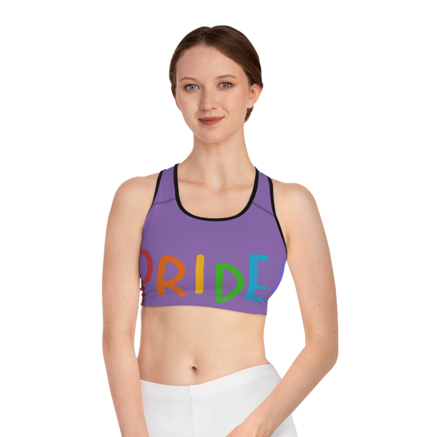 Sports Bra: LGBTQ Pride Lite Purple