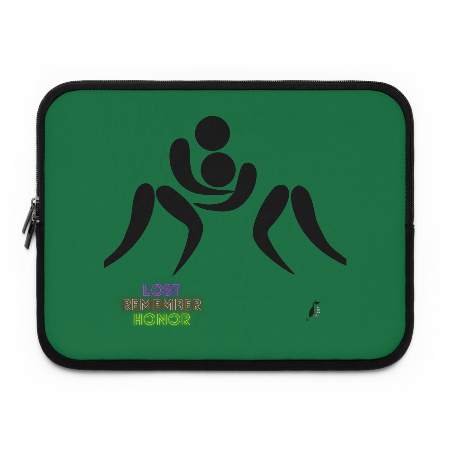 Laptop Sleeve: Wrestling Dark Green