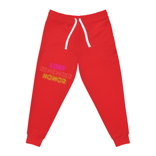 Athletic Joggers: Lost Remember Honor Red