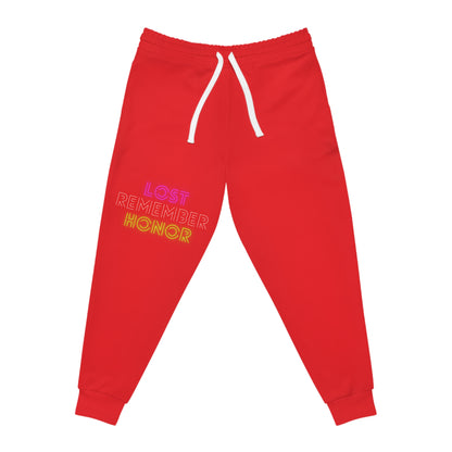 Athletic Joggers: Lost Remember Honor Red