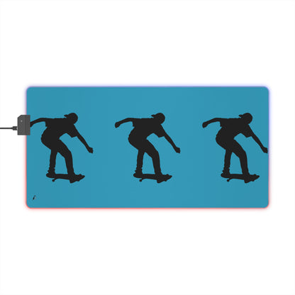 LED Gaming Mouse Pad: Skateboarding Turquoise