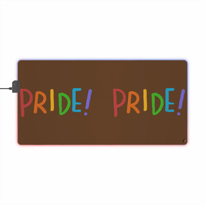 LED Gaming Mouse Pad: LGBTQ Pride Brown