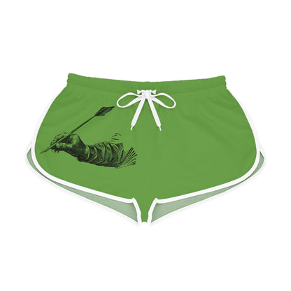 Women's Relaxed Shorts: Writing Green