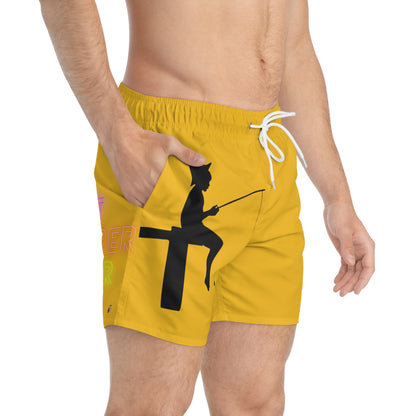 Swim Trunks: Fishing Yellow