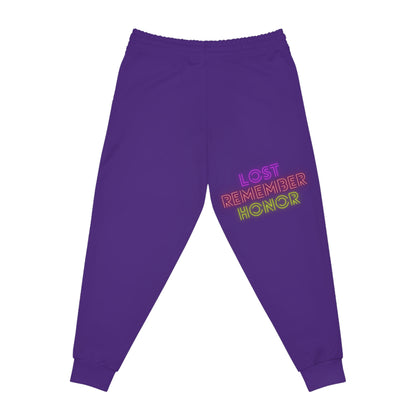 Athletic Joggers: Crazy Penguin World Logo Purple