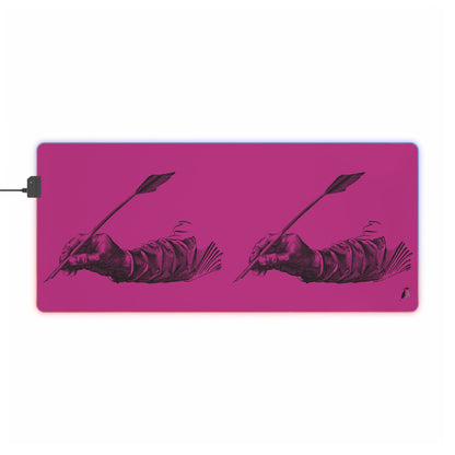 LED Gaming Mouse Pad: Writing Pink