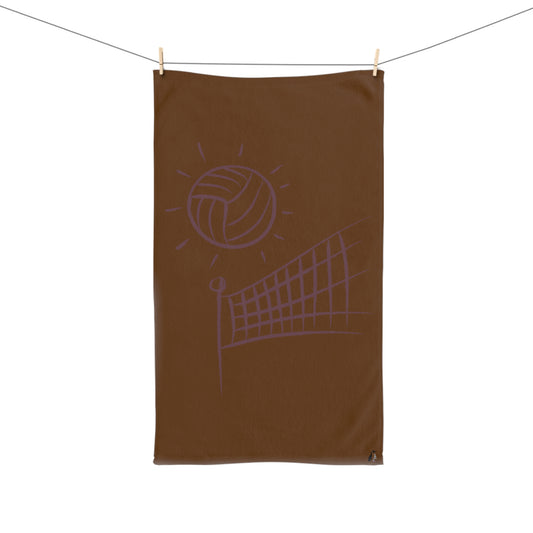 Hand Towel: Volleyball Brown