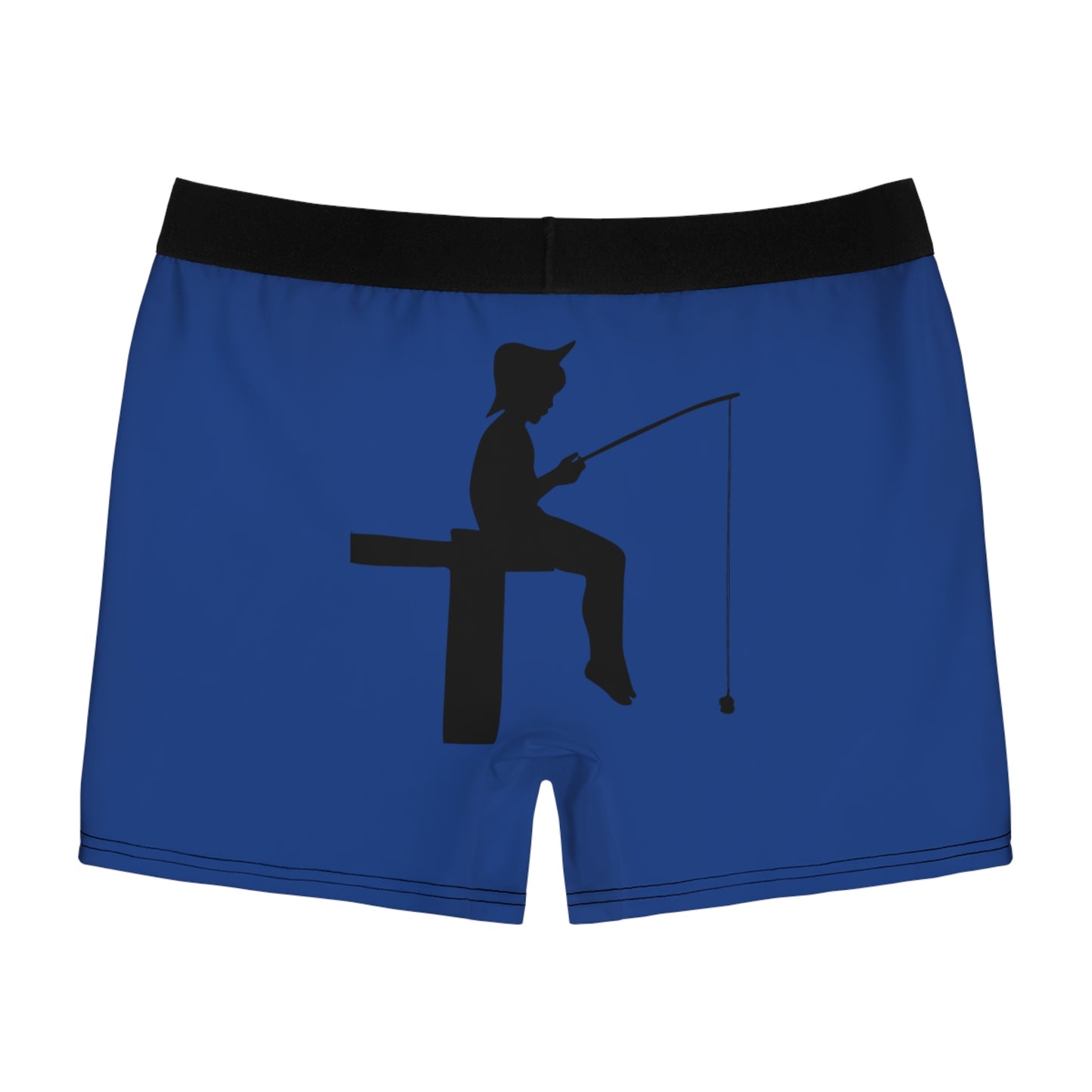 Men's Boxer Briefs: Fishing Dark Blue