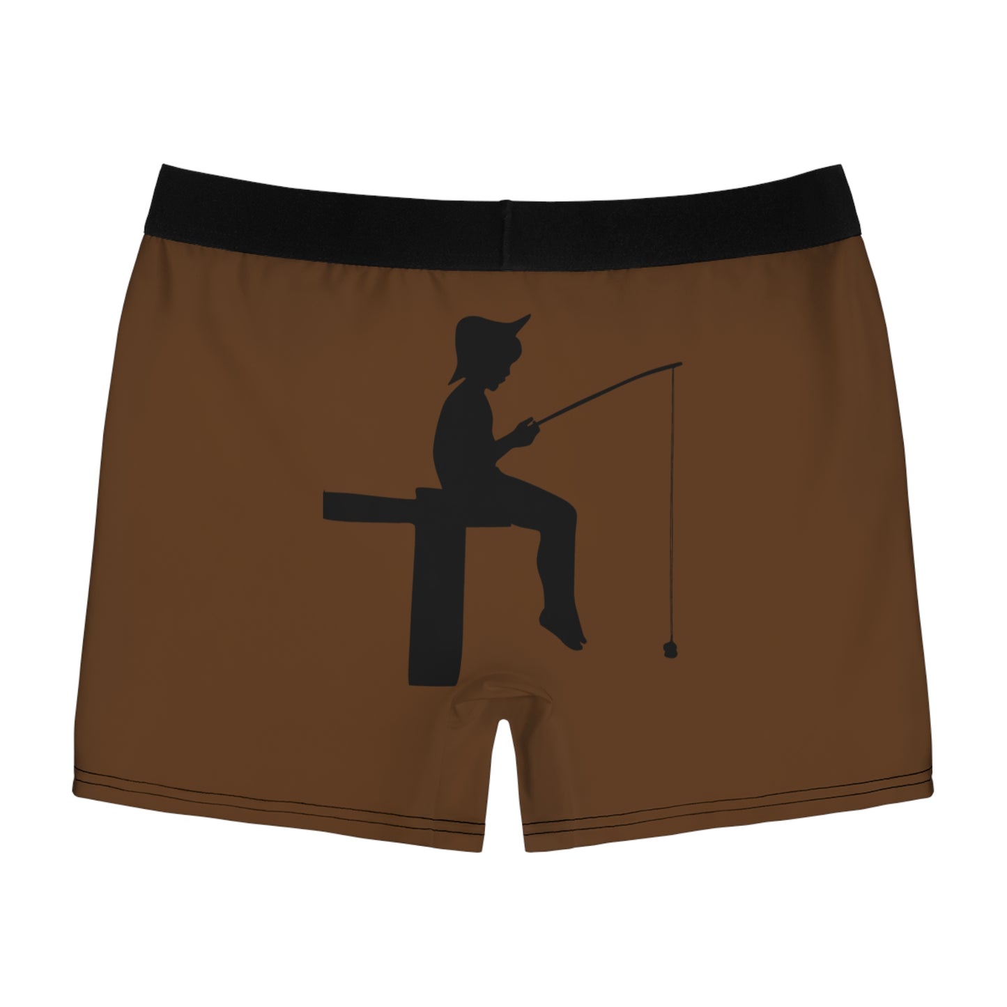 Men's Boxer Briefs: Fishing Brown