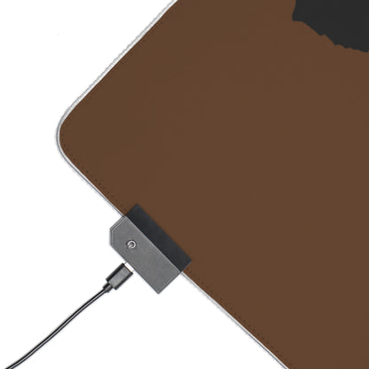 LED Gaming Mouse Pad: Hockey Brown