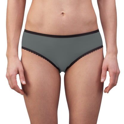 Women's Briefs: Crazy Penguin World Logo Dark Grey