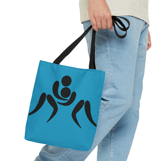 Tote Bag: Wrestling Turquoise