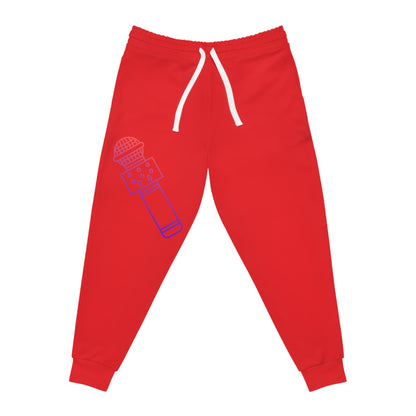 Athletic Joggers: Music Red