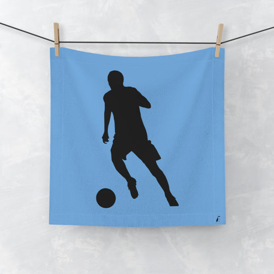 Face Towel: Soccer Lite Blue
