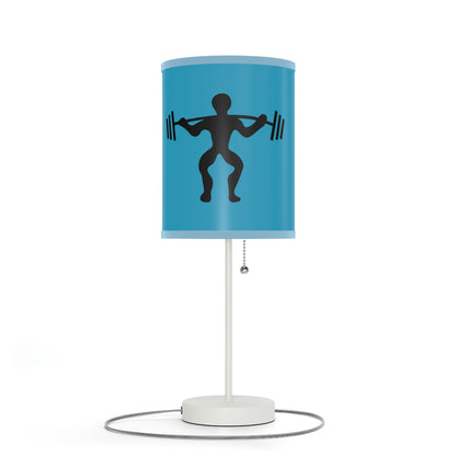 Lamp on a Stand, US|CA plug: Weightlifting Turquoise