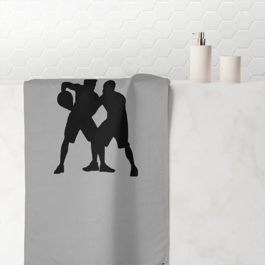 Mink-Cotton Towel: Basketball Lite Grey