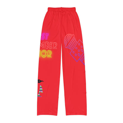 Kids Pajama Pants: Music Red