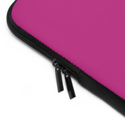 Laptop Sleeve: Crazy Penguin World Logo Pink