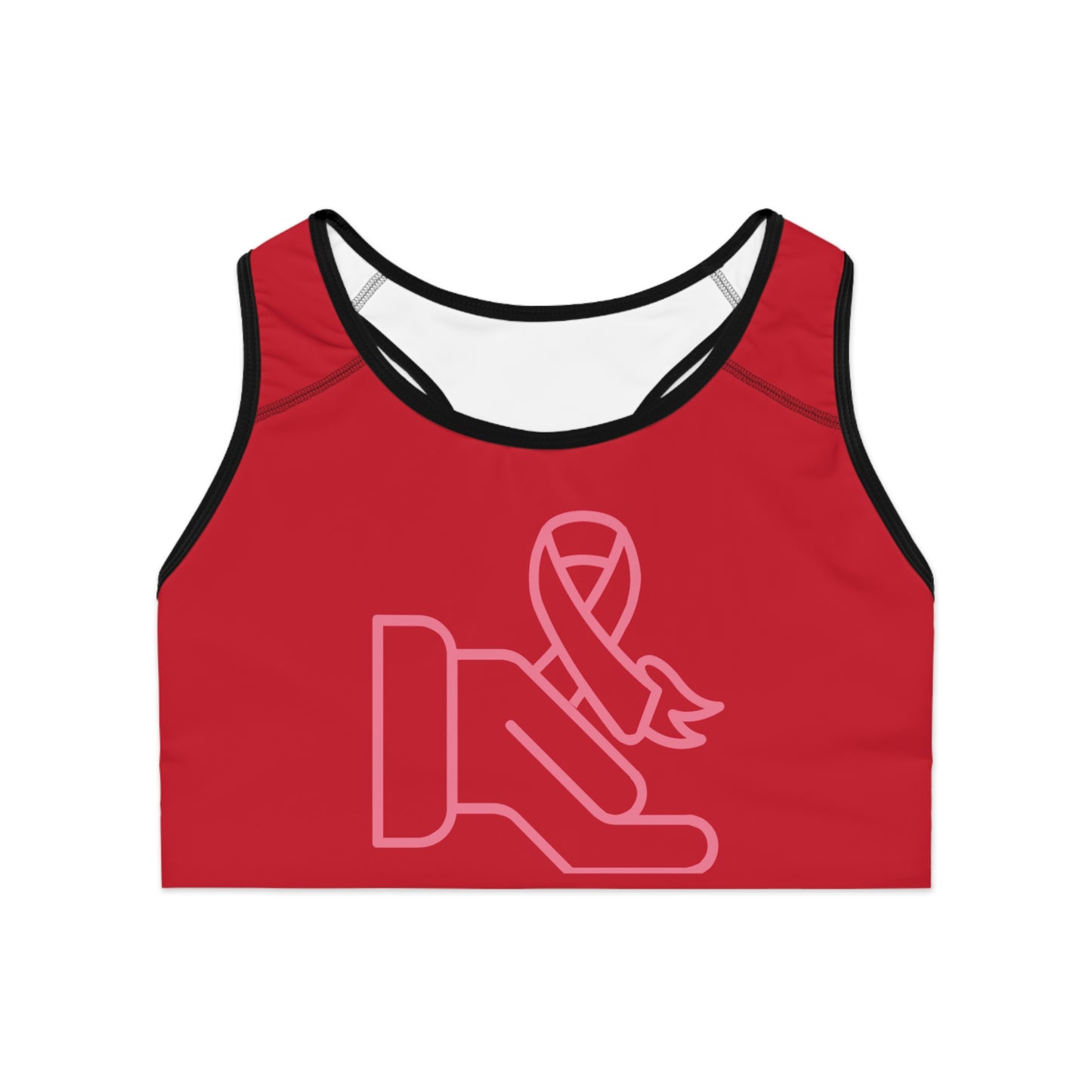 Sports Bra: Fight Cancer Dark Red