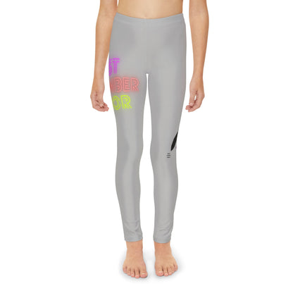 Youth Full-Length Leggings: Lost Remember Honor Lite Grey