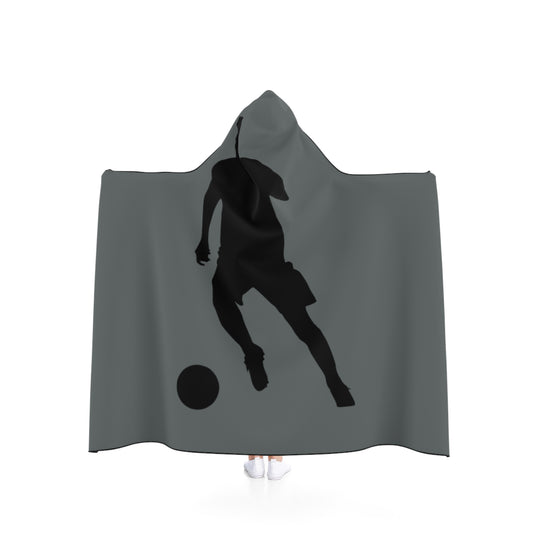 Hooded Blanket: Soccer Dark Grey