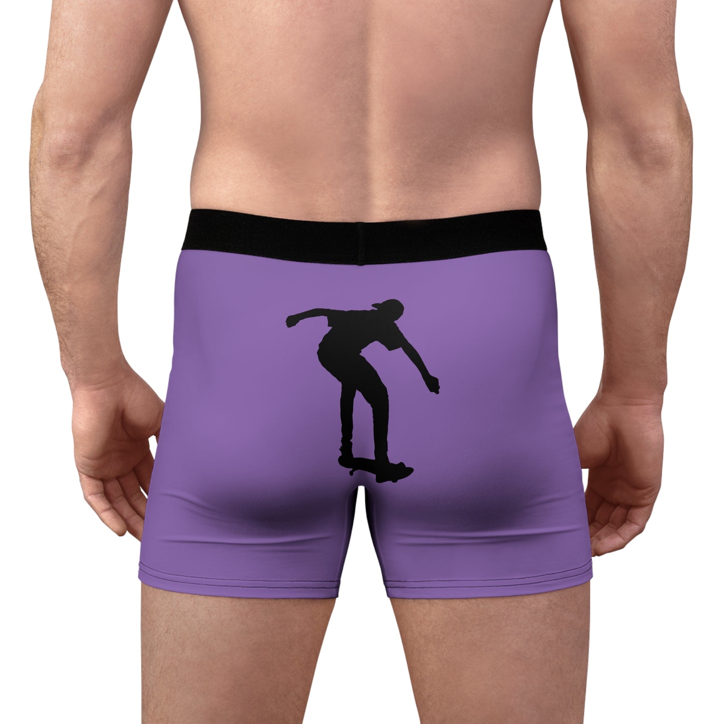 Men's Boxer Briefs: Skateboarding Lite Purple