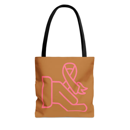 Tote Bag: Fight Cancer Lite Brown