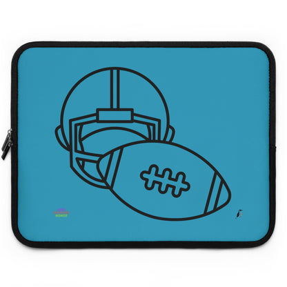 Laptop Sleeve: Football Turquoise