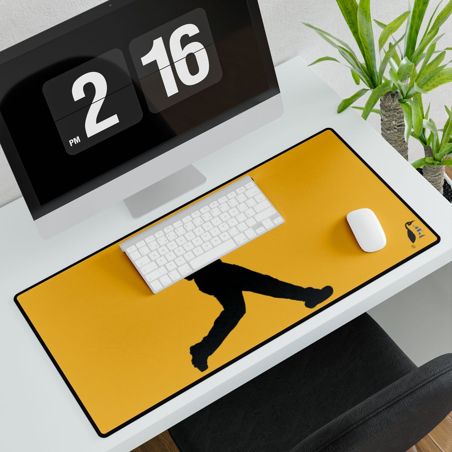 Desk Mats: Baseball Yellow