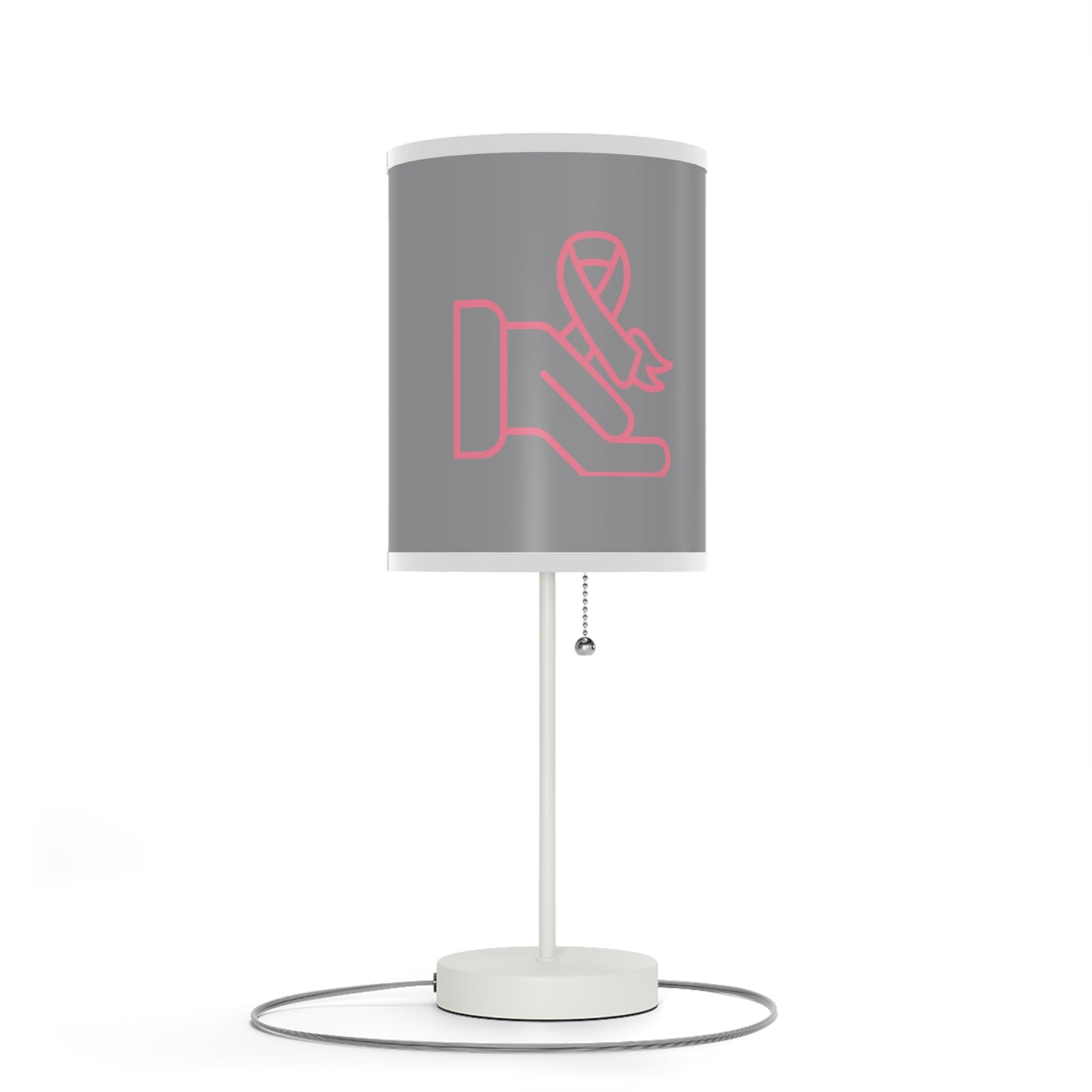 Lamp on a Stand, US|CA plug: Fight Cancer Grey