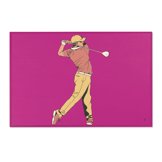 Area Rug (Rectangle): Golf Pink
