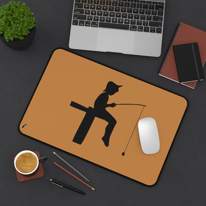 Desk Mat: Fishing Lite Brown