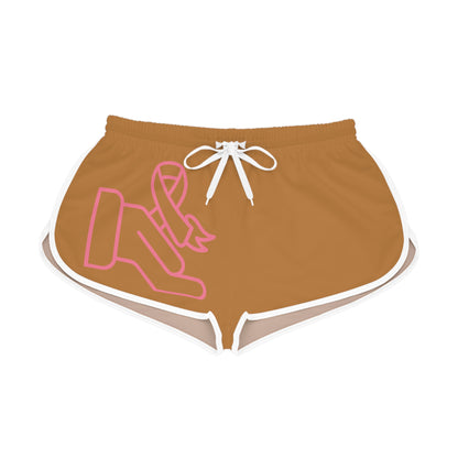 Women's Relaxed Shorts: Fight Cancer Lite Brown