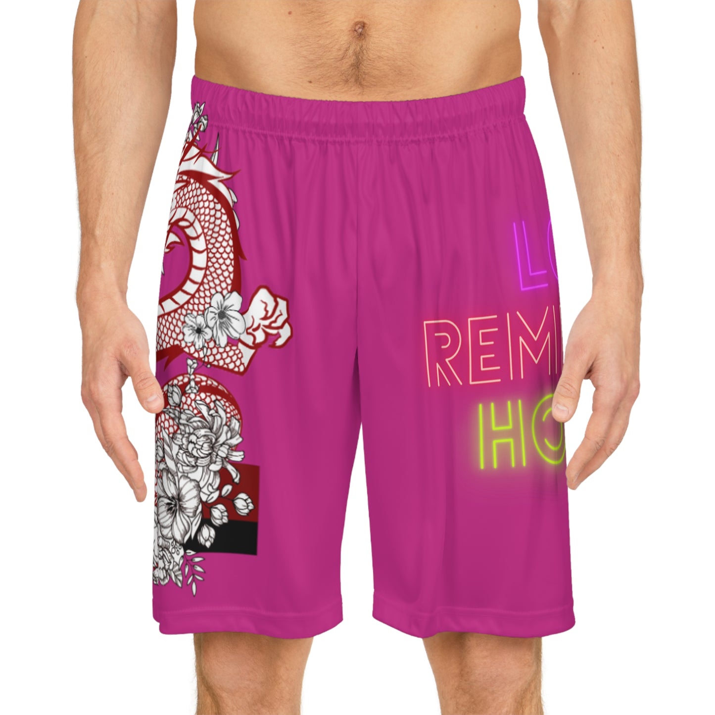 Basketball Shorts: Dragons Pink