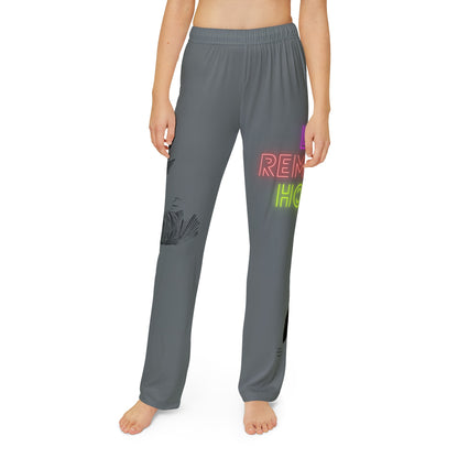 Kids Pajama Pants: Writing Dark Grey