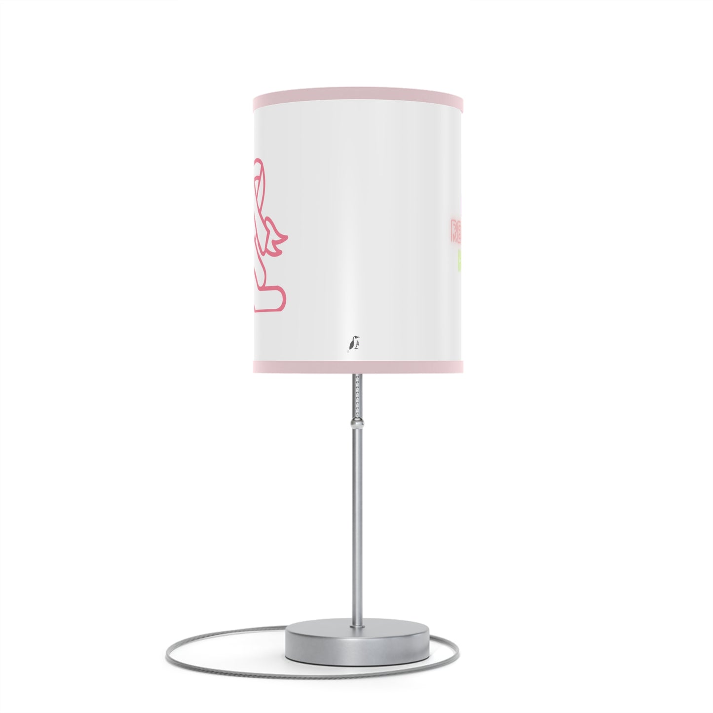 Lamp on a Stand, US|CA plug: Fight Cancer White