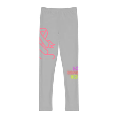 Youth Full-Length Leggings: Fight Cancer Lite Grey