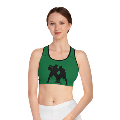 Sports Bra: Basketball Dark Green