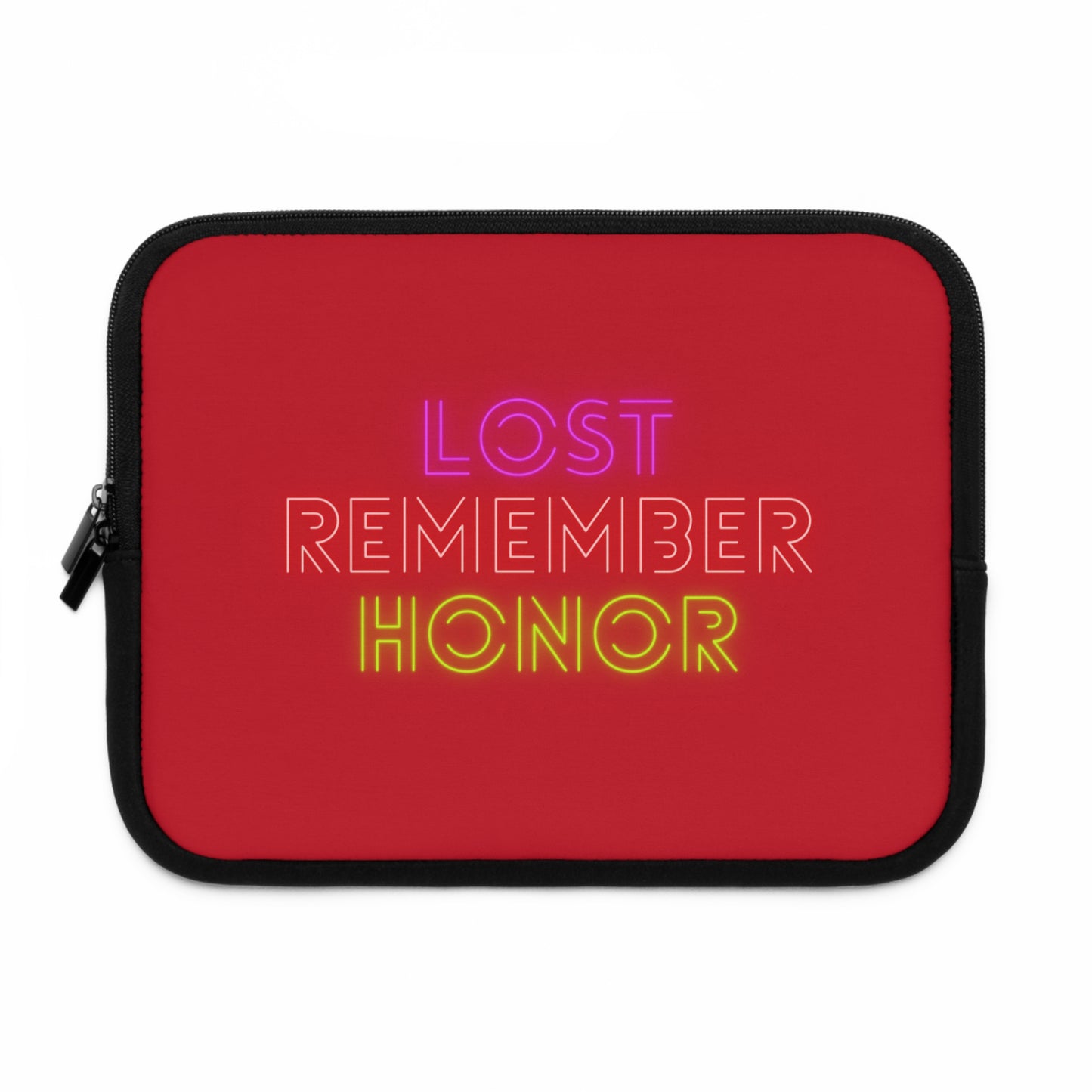 Laptop Sleeve: Lost Remember Honor Dark Red