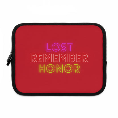 Laptop Sleeve: Lost Remember Honor Dark Red