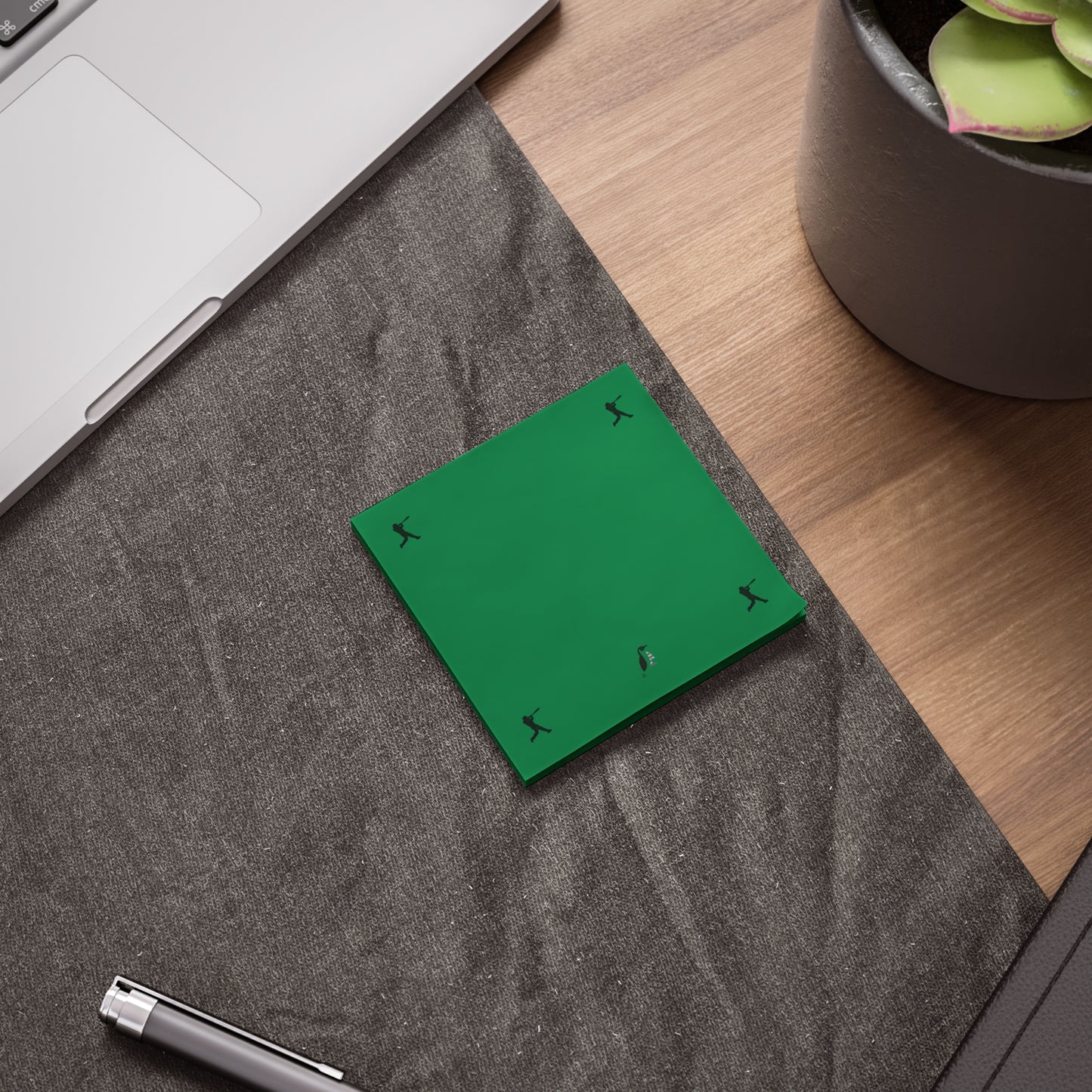 Post-it® Note Pads: Baseball Dark Green