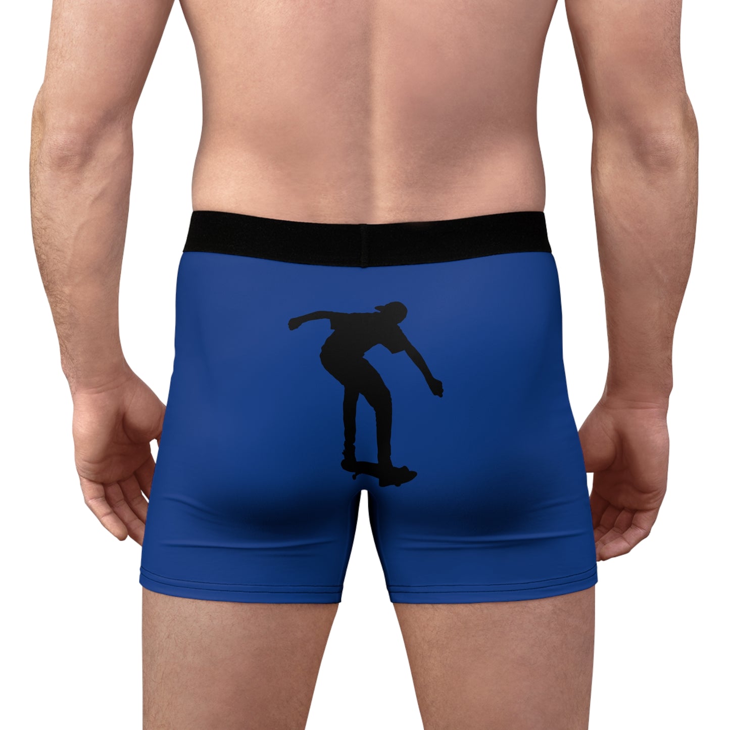 Men's Boxer Briefs: Skateboarding Dark Blue