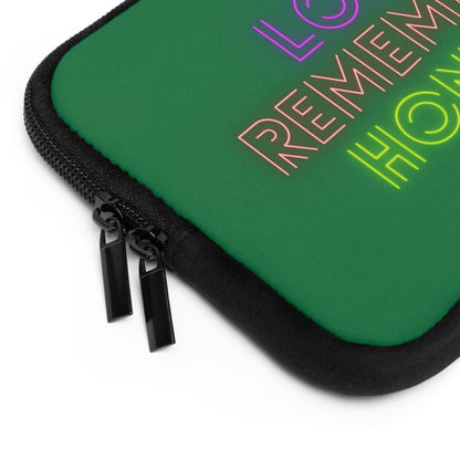 Laptop Sleeve: Lost Remember Honor Dark Green