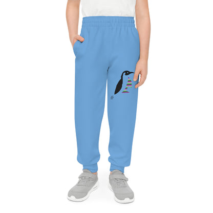 Youth Joggers: Crazy Penguin World Logo Lite Blue