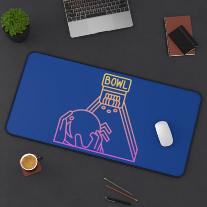 Desk Mat: Bowling Dark Blue