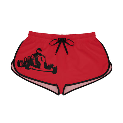 Women's Relaxed Shorts: Racing Dark Red